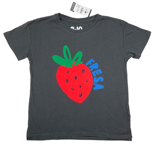 Cotton On Girls Fresa Strawberry Short Sleeve Graphic Tee - Size 9-10 - Picture 1 of 5